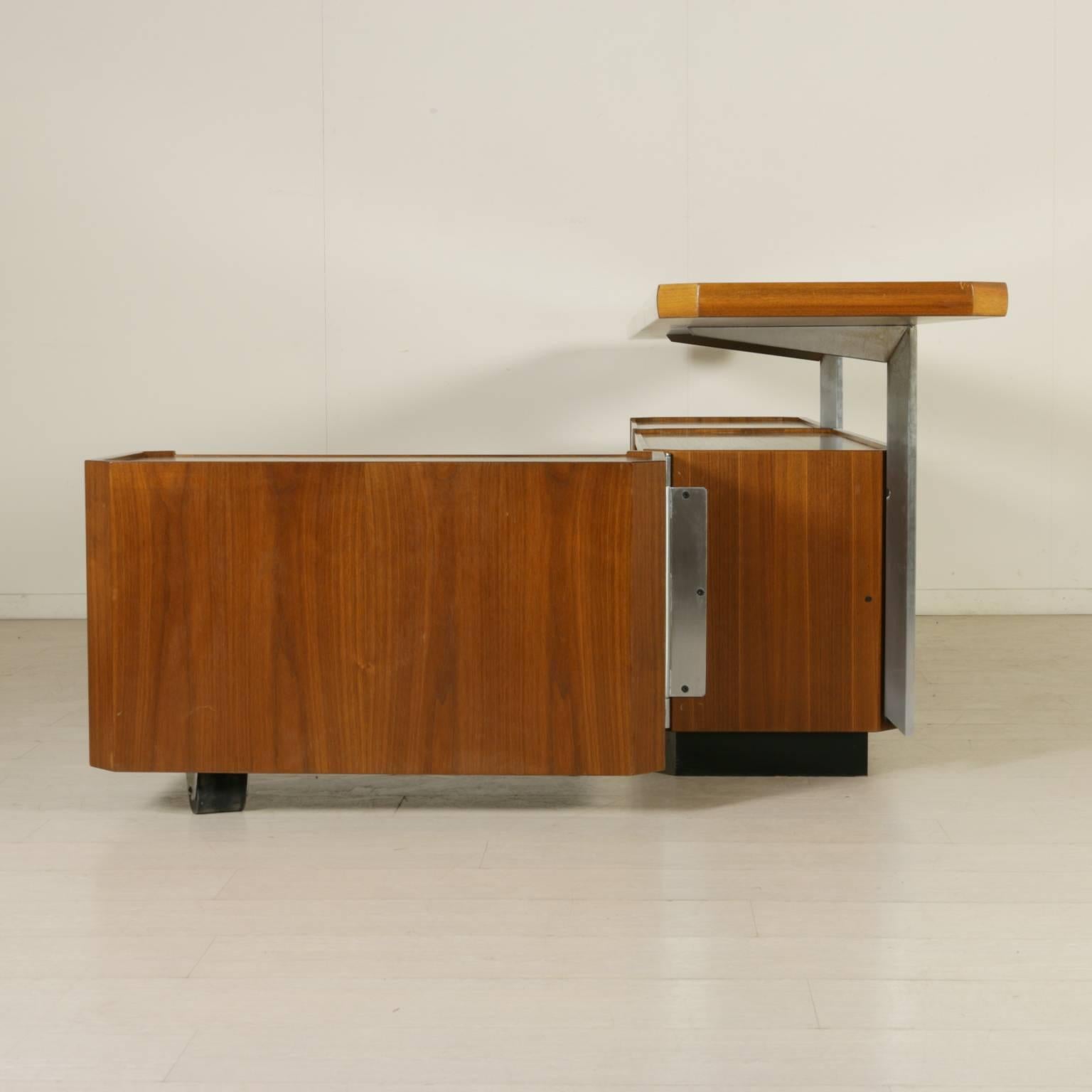 Mid-Century Modern Cabinet by Osvaldo Borsani for Tecno with Side Elements Vintage Italy, 1960s