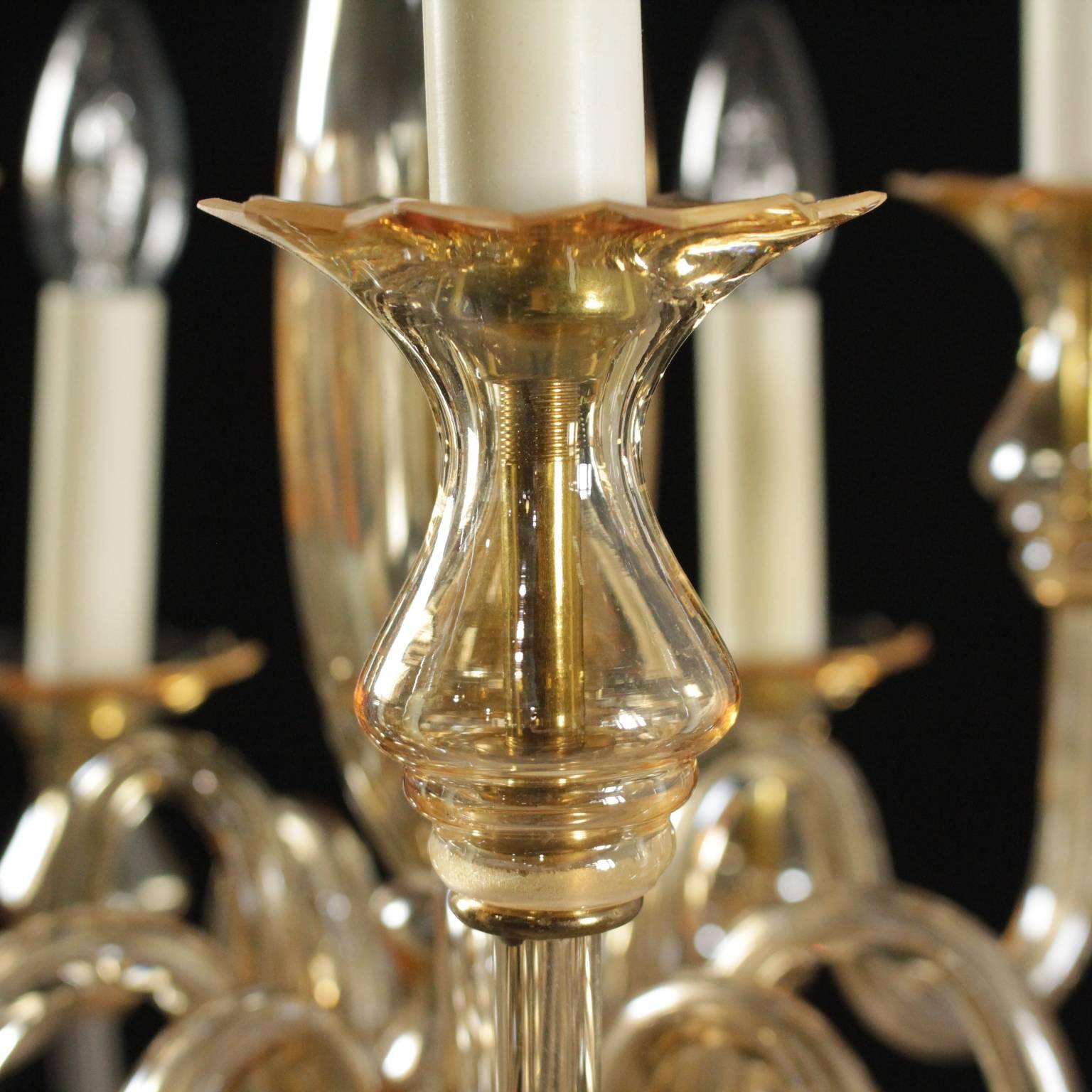 Blown Glass Hanging Lamp Vintage Manufactured in Italy, 1940s-1950s 3