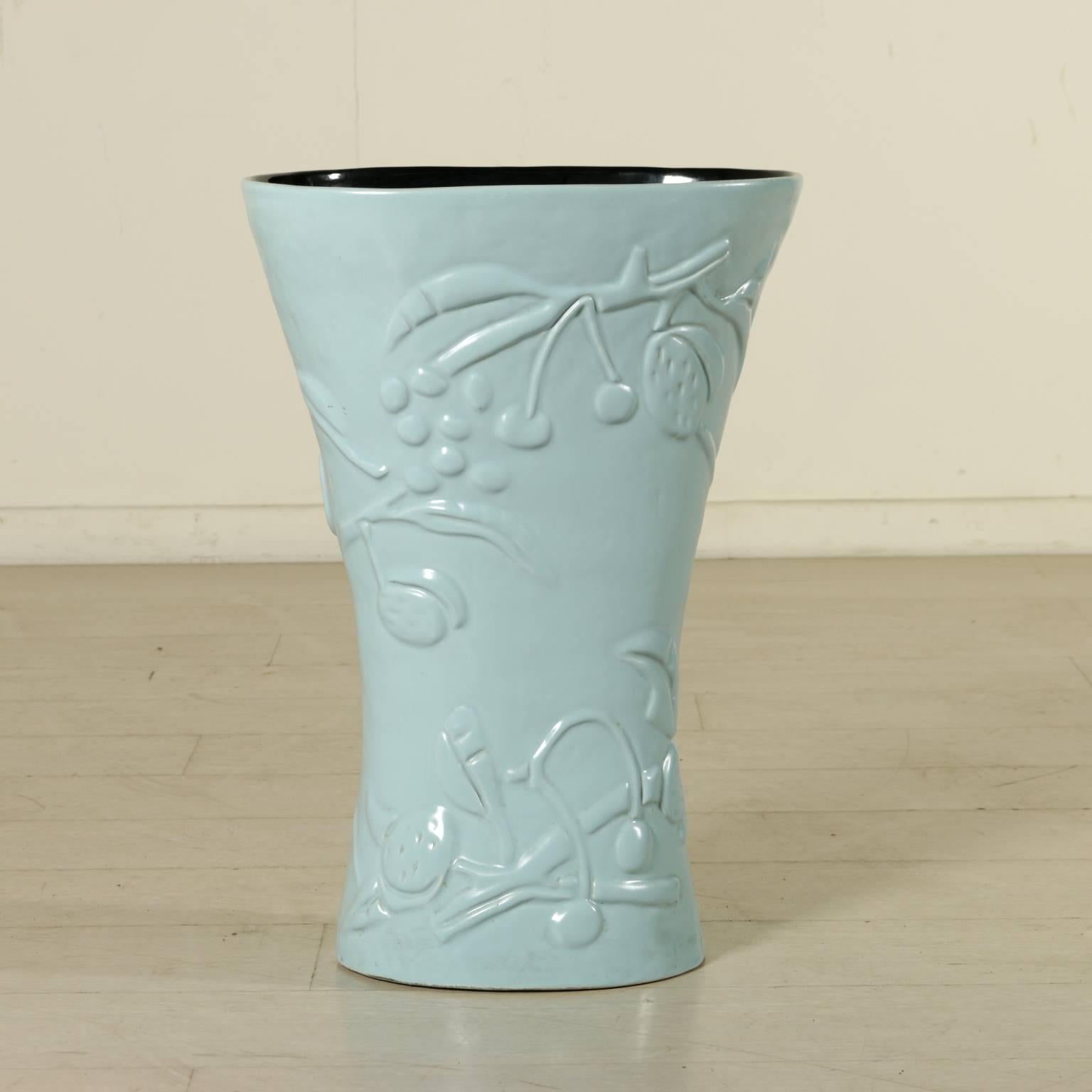 Mid-Century Modern Ceramic Vase/Umbrella Stand by Campi for Società Ceramica Italiana Laveno, 1950s