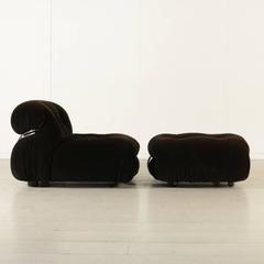 Soriana Armchair with Footrest by Afra Bianchin and Tobia Scarpa for Cassina