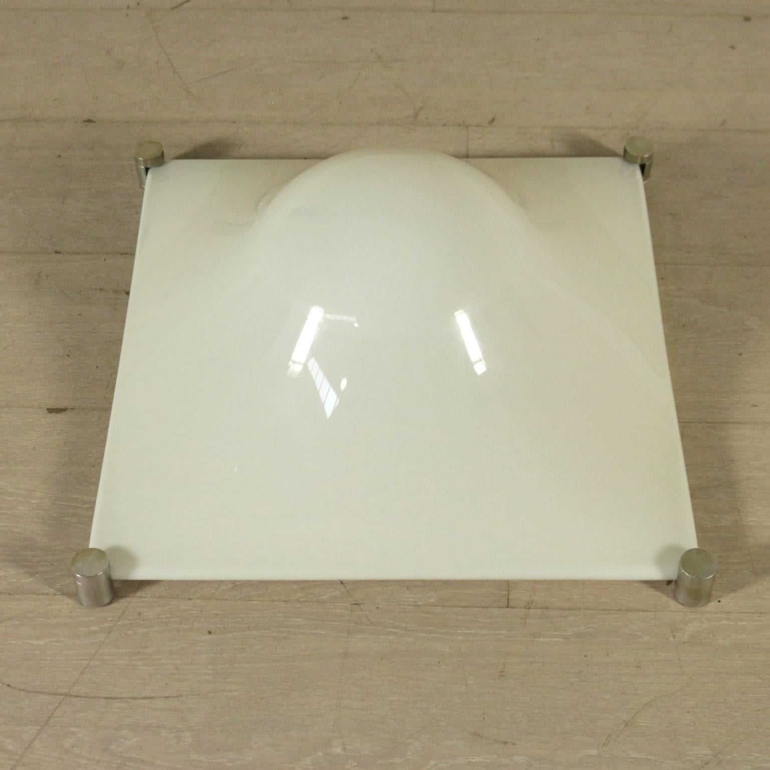 Fourteen Ceiling Wall Lamps, Martinelli Luce Aluminium Methacrylate, Italy 1960s In Good Condition In Milano, IT