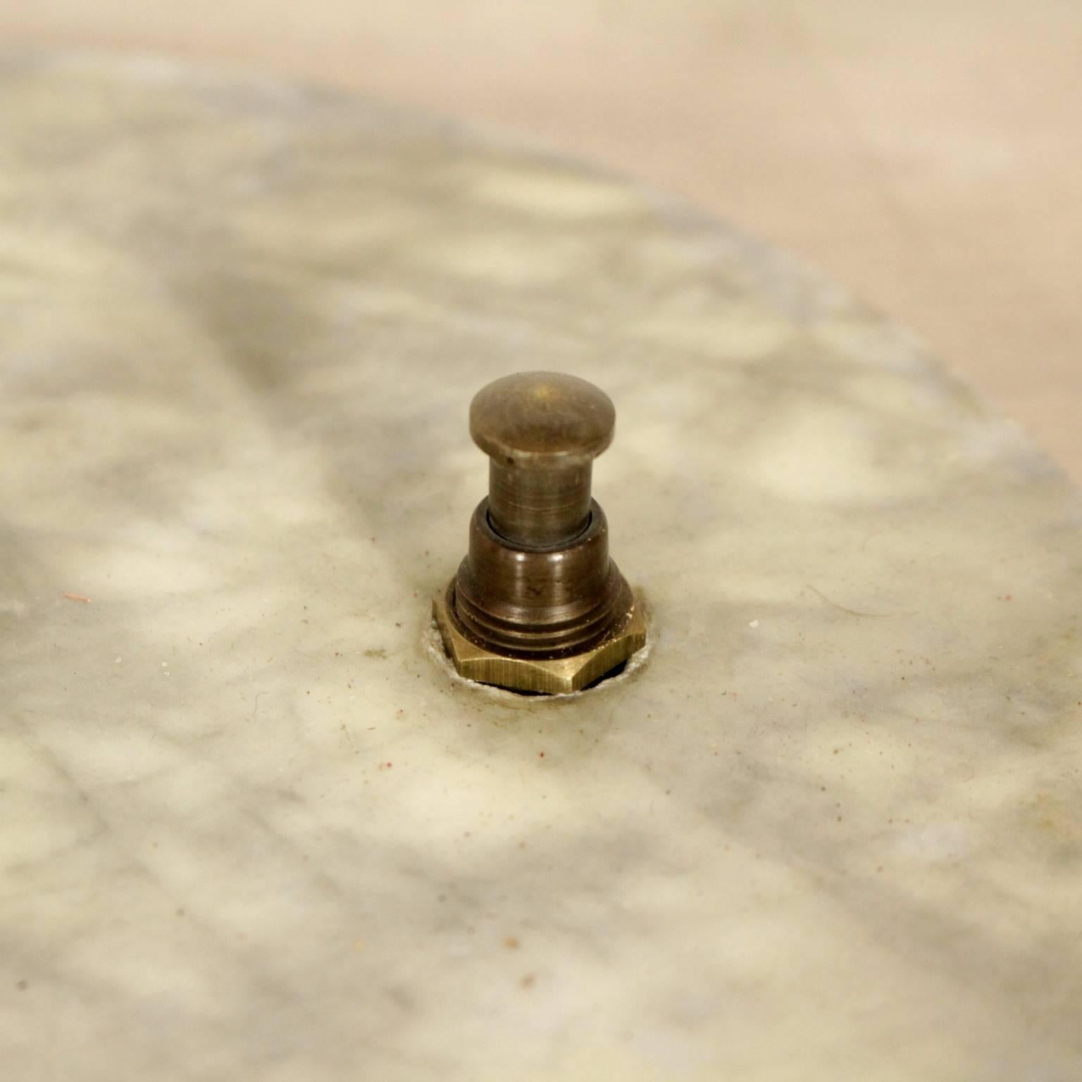 Floor Lamp Metal Brass Aluminum Marble Vintage, Italy, 1950s-1960s 3