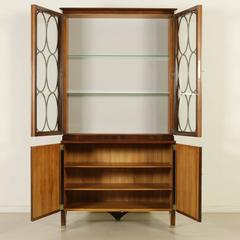 Showcase by Paolo Buffa for F.Lli Lietti Cuban Mahogany Veneer Vintage, 1940s