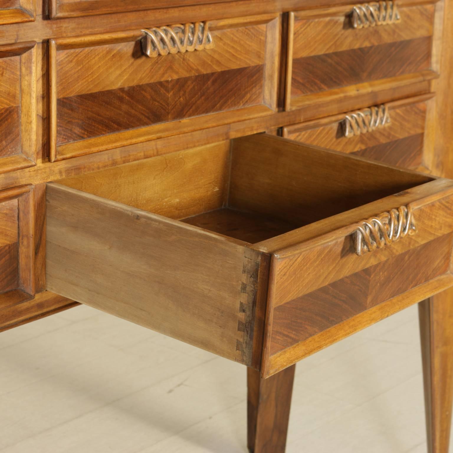 Cabinet Venner Wood, Italy, 1950s In Good Condition In Milano, IT