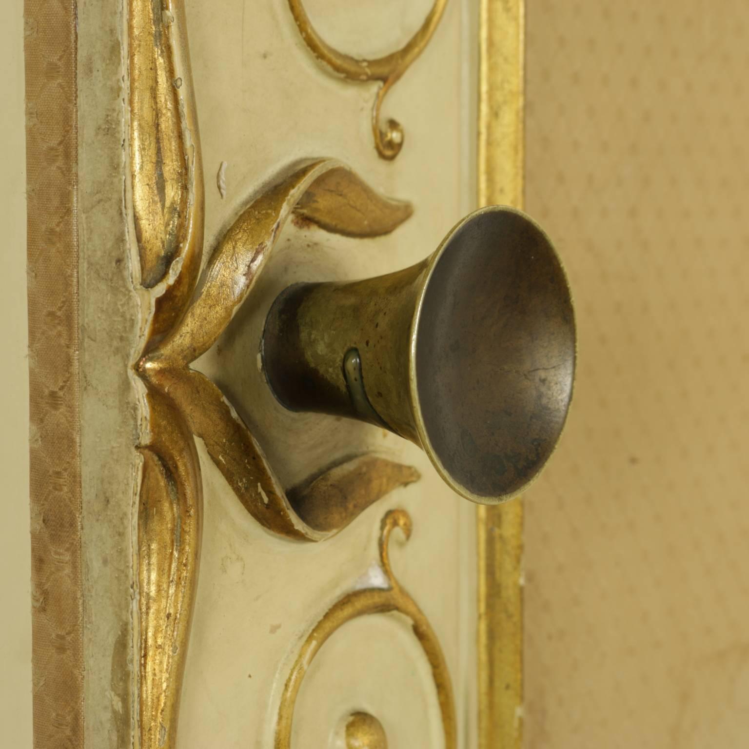 Lacquered Cabinet Attributable to Osvaldo Borsani, Wood Brass, Italy, 1940s-1950s