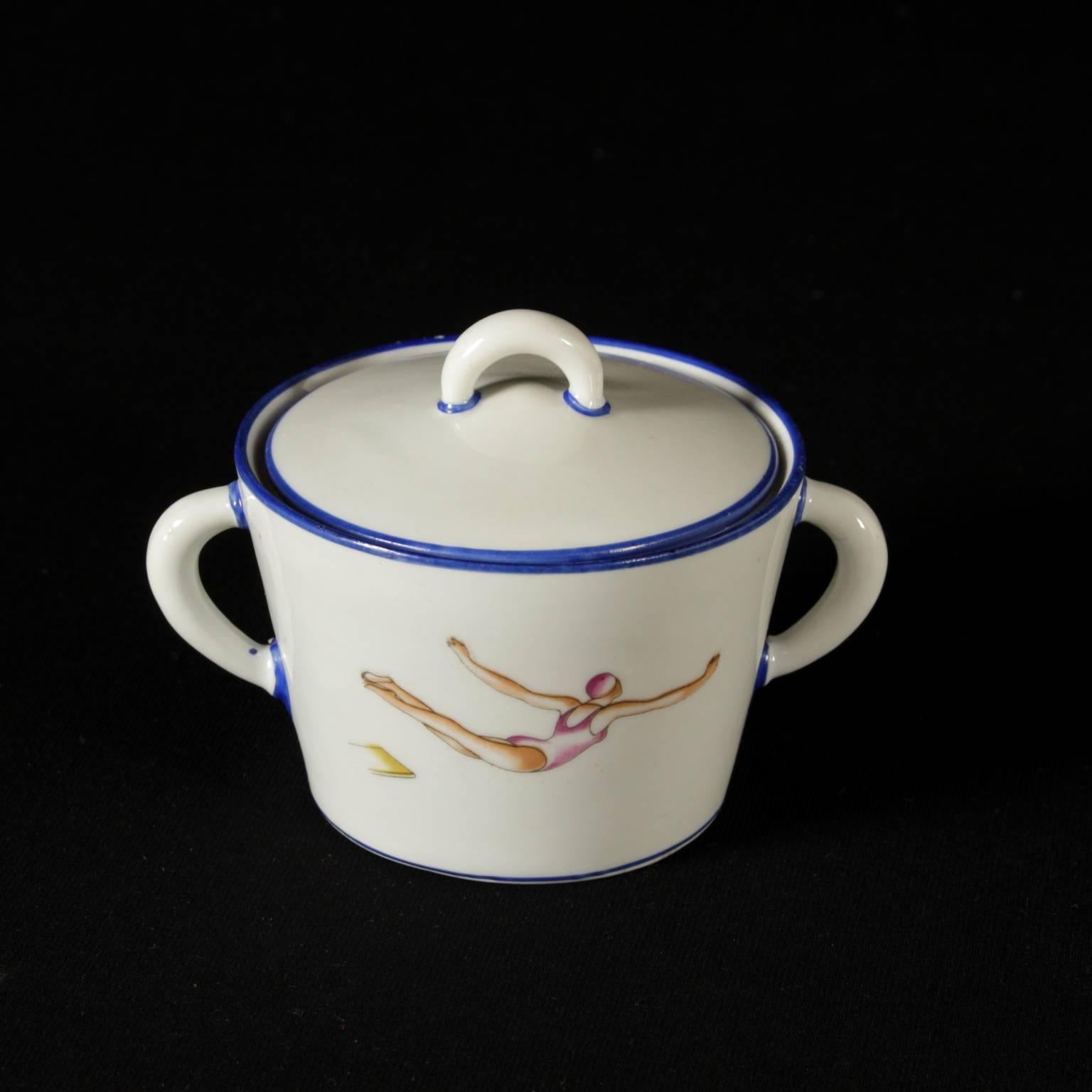 Mid-20th Century Coffee Service Porcelain by Gio Ponti for Richard Ginori, Italy, 1950s