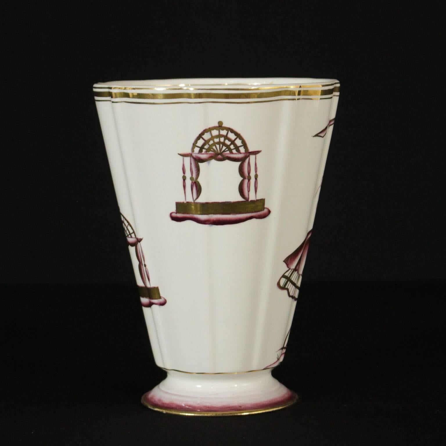 Mid-Century Modern Ceramic Vase by Guido Andlovitz for Lavenia, Italy, 1930s