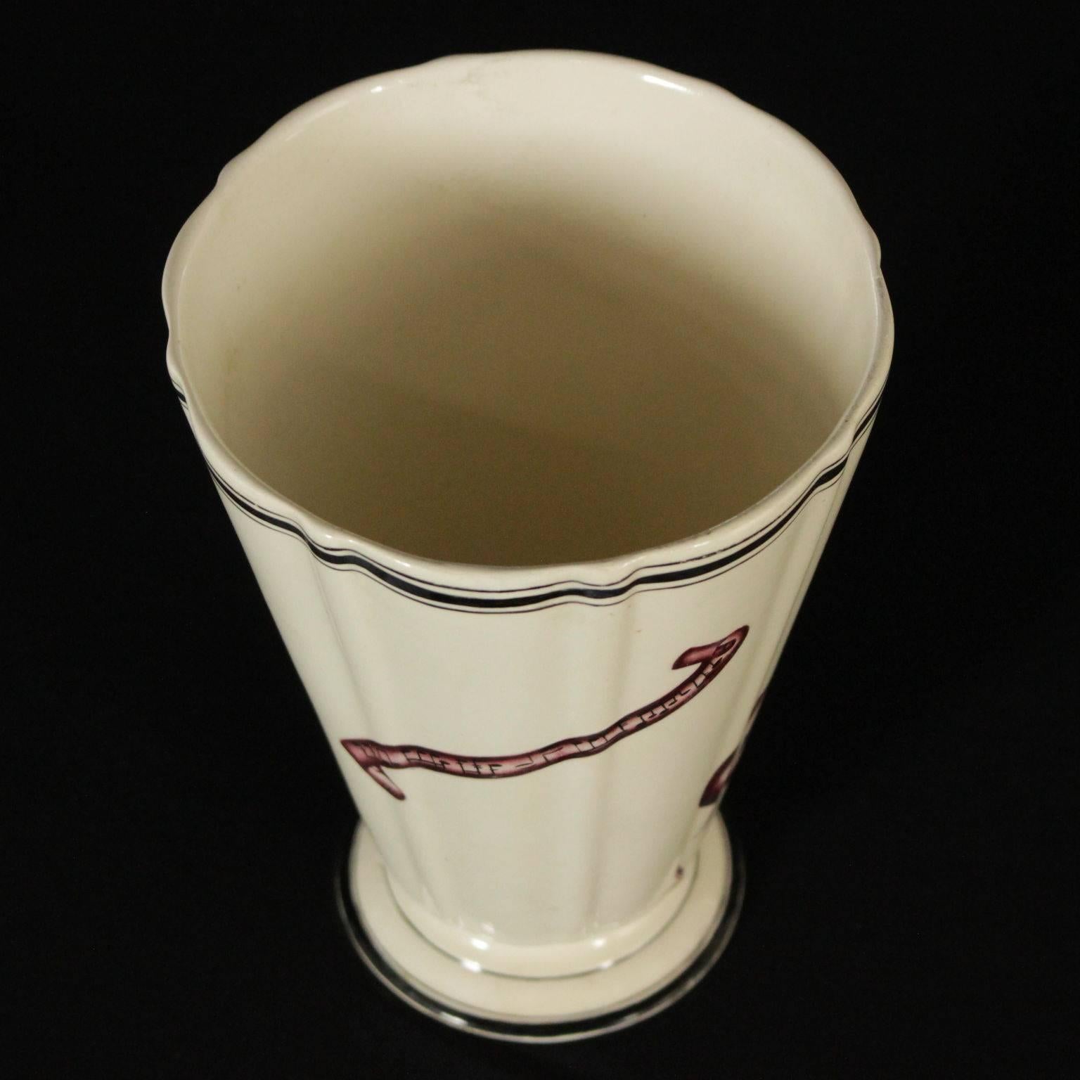 Mid-Century Modern Ceramic Vase by Guido Andlovitz for Lavenia, Italy, 1930s