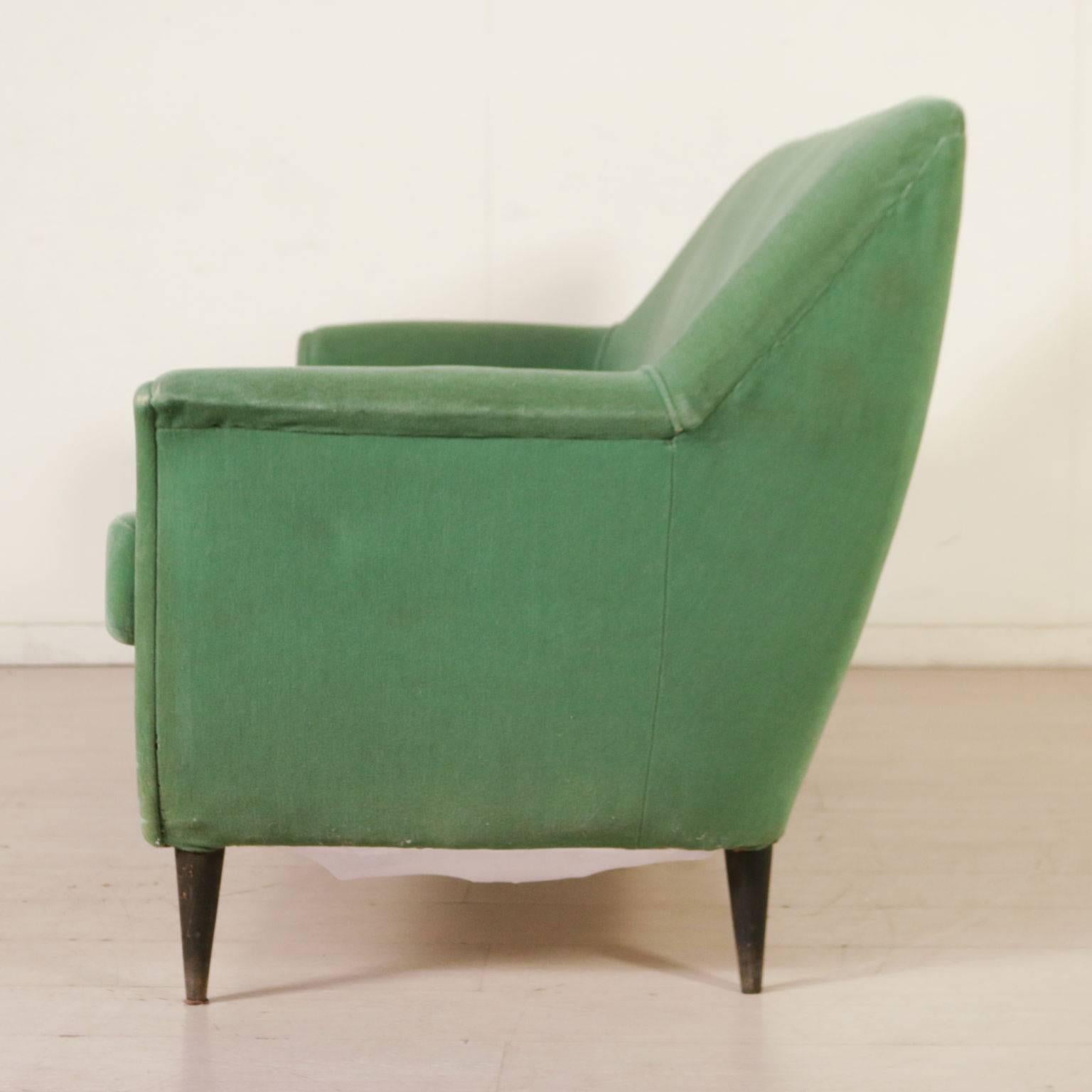 Sofa Spring Velvet Vintage Manufactured in Italy, 1950s-1960s 2