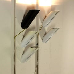 Five Wall Lamps by Gianfranco Frattini Lacquered Aluminum Vintage, Italy, 1970s