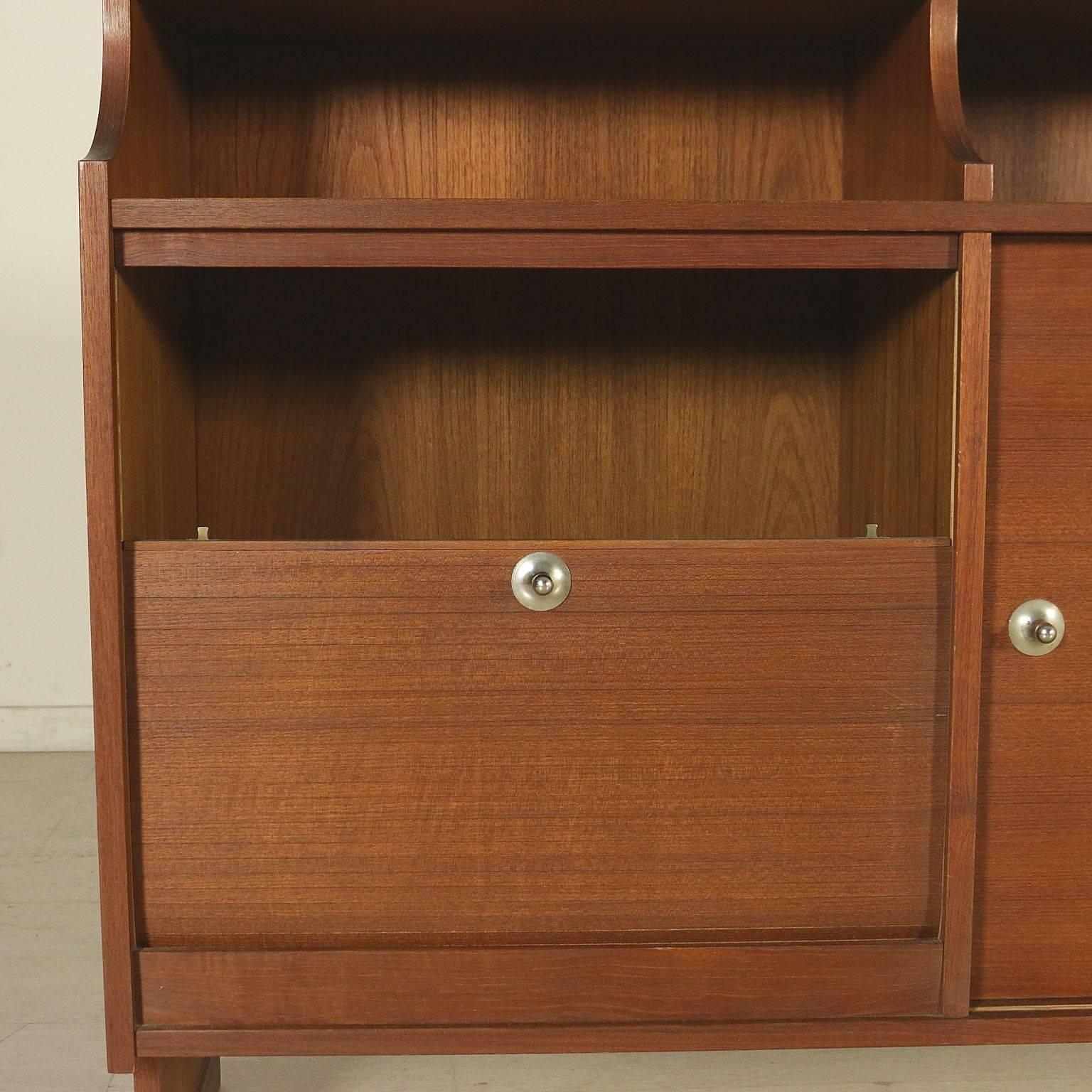 Mid-Century Modern Cabinet Teak Veneered Wood Vintage Manufactured in Italy, 1960s