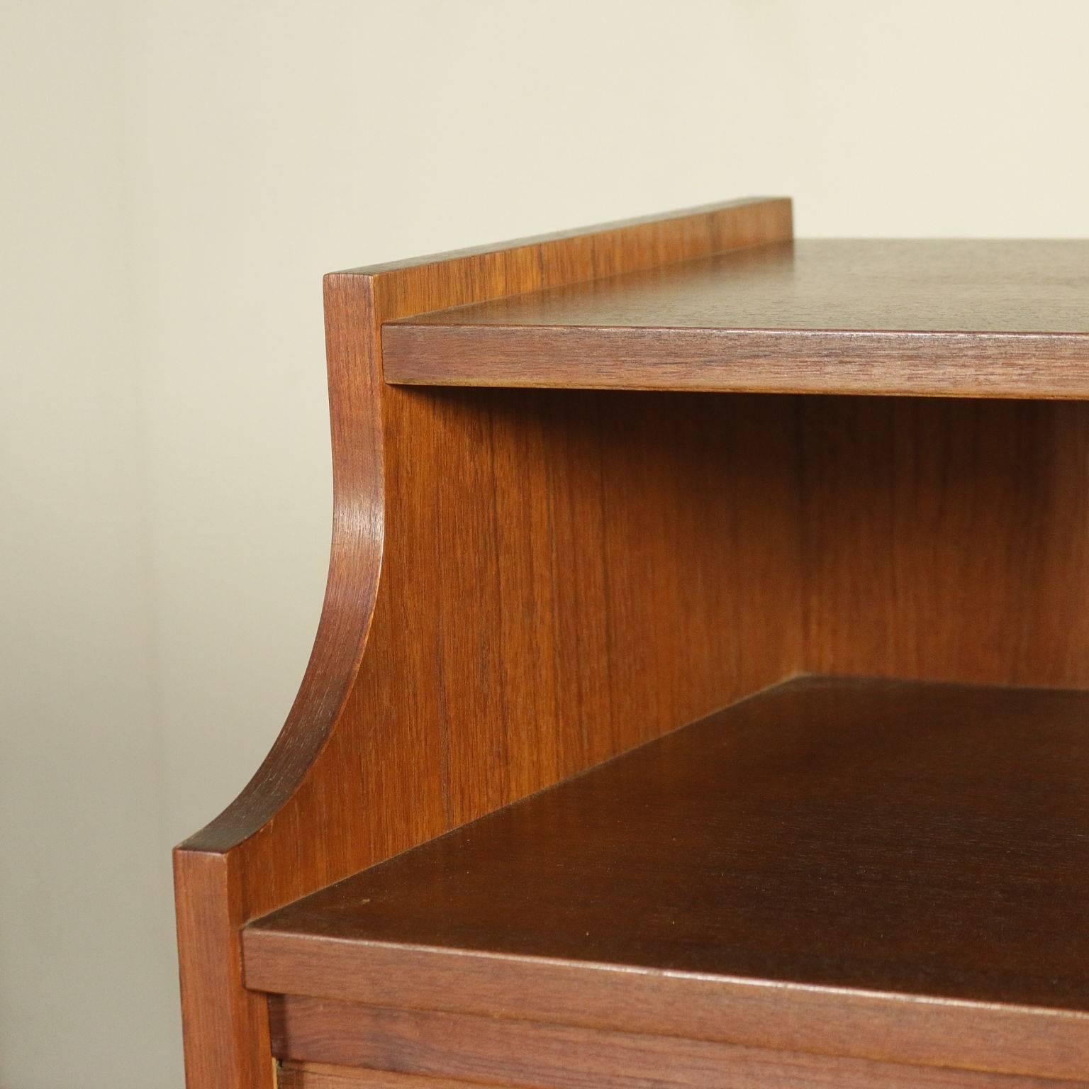 Cabinet Teak Veneered Wood Vintage Manufactured in Italy, 1960s In Good Condition In Milano, IT
