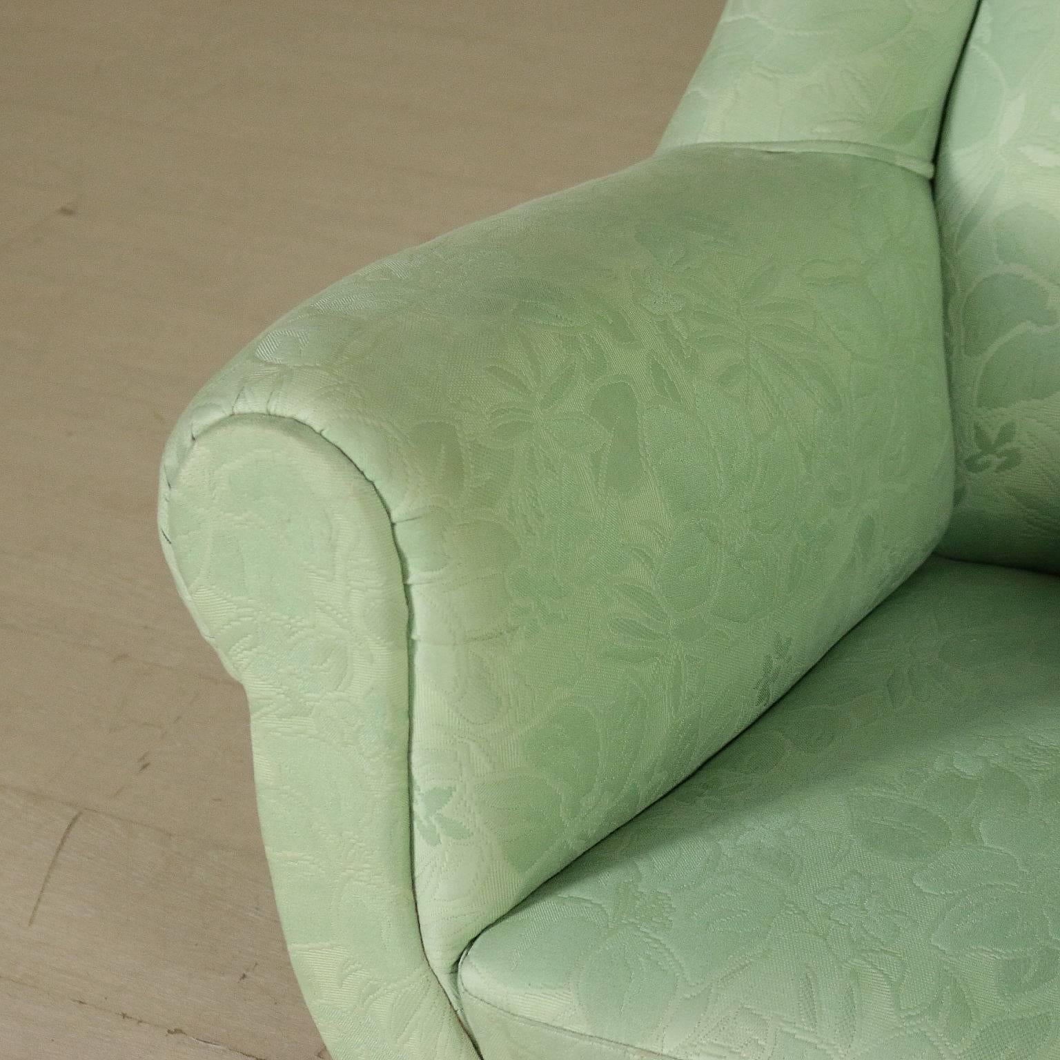 A pair of armchairs, foam and spring padding, fabric upholstery. Manufactured in Italy, 1950s-1960s.