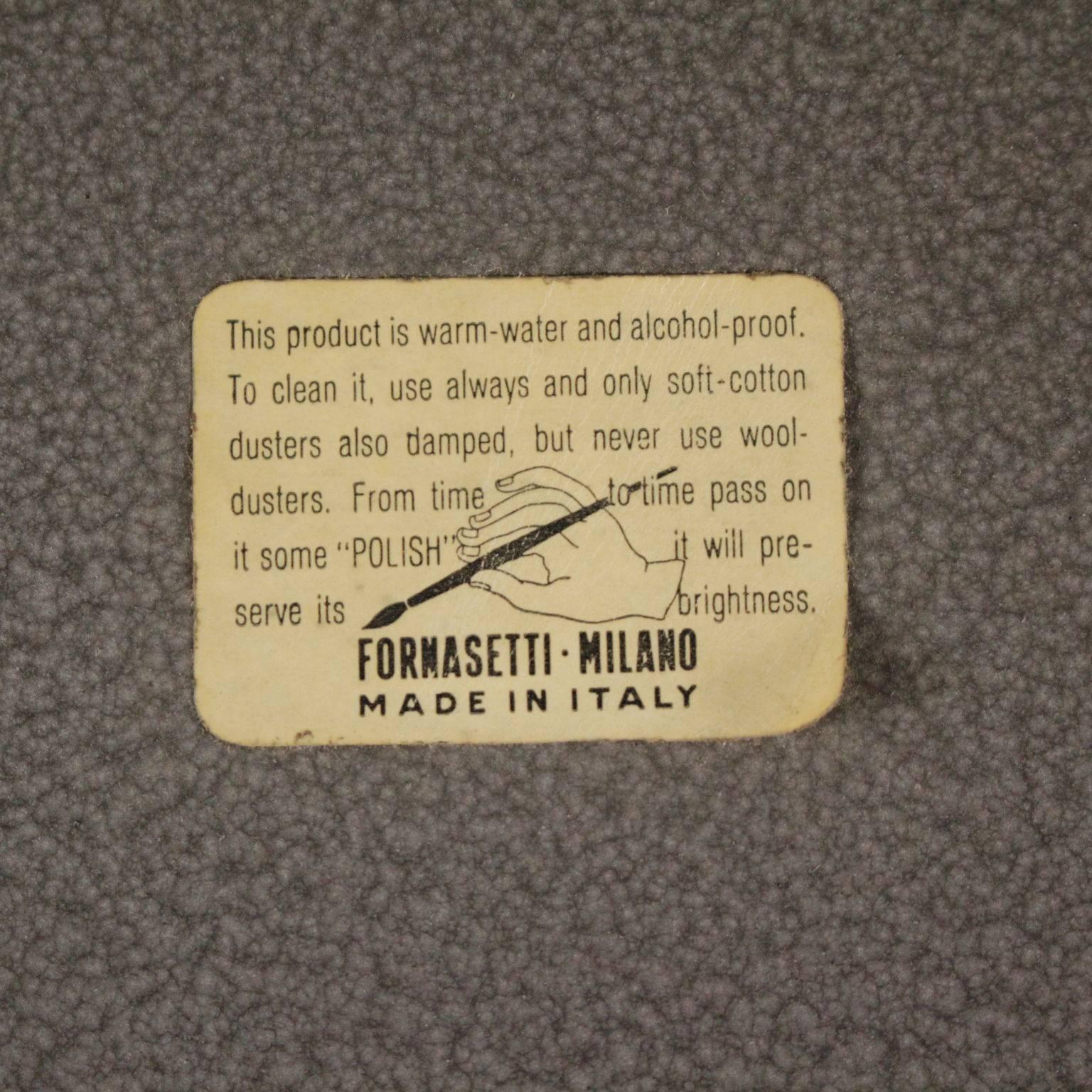 Italian Platter by Piero Fornasetti Enamelled Metal Silkscreen Vintage, Italy, 1970s