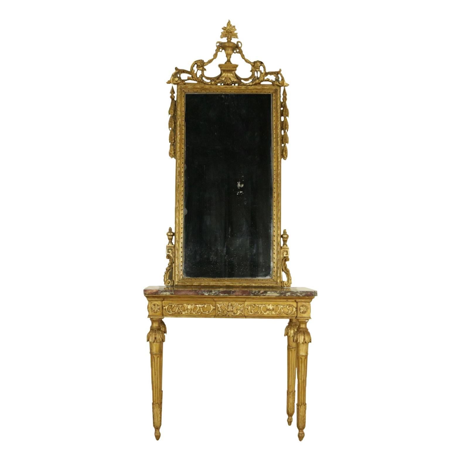 Antique Dressing Table Manufactured in Italy, 18th Century