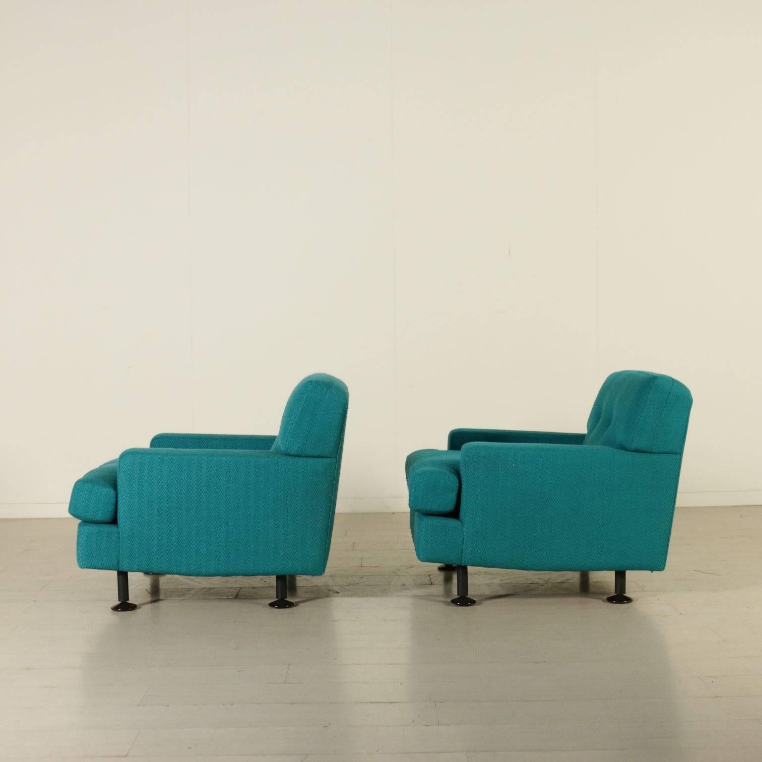 Pair of Armchairs by Marco Zanuso for Arflex Foam Latex Vintage, Italy, 1962 3