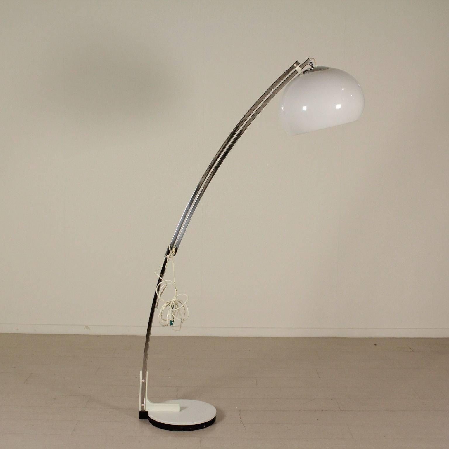 Mid-Century Modern Extensible Floor Lamp Metal Chromed Aluminium Vintage, Italy, 1960s