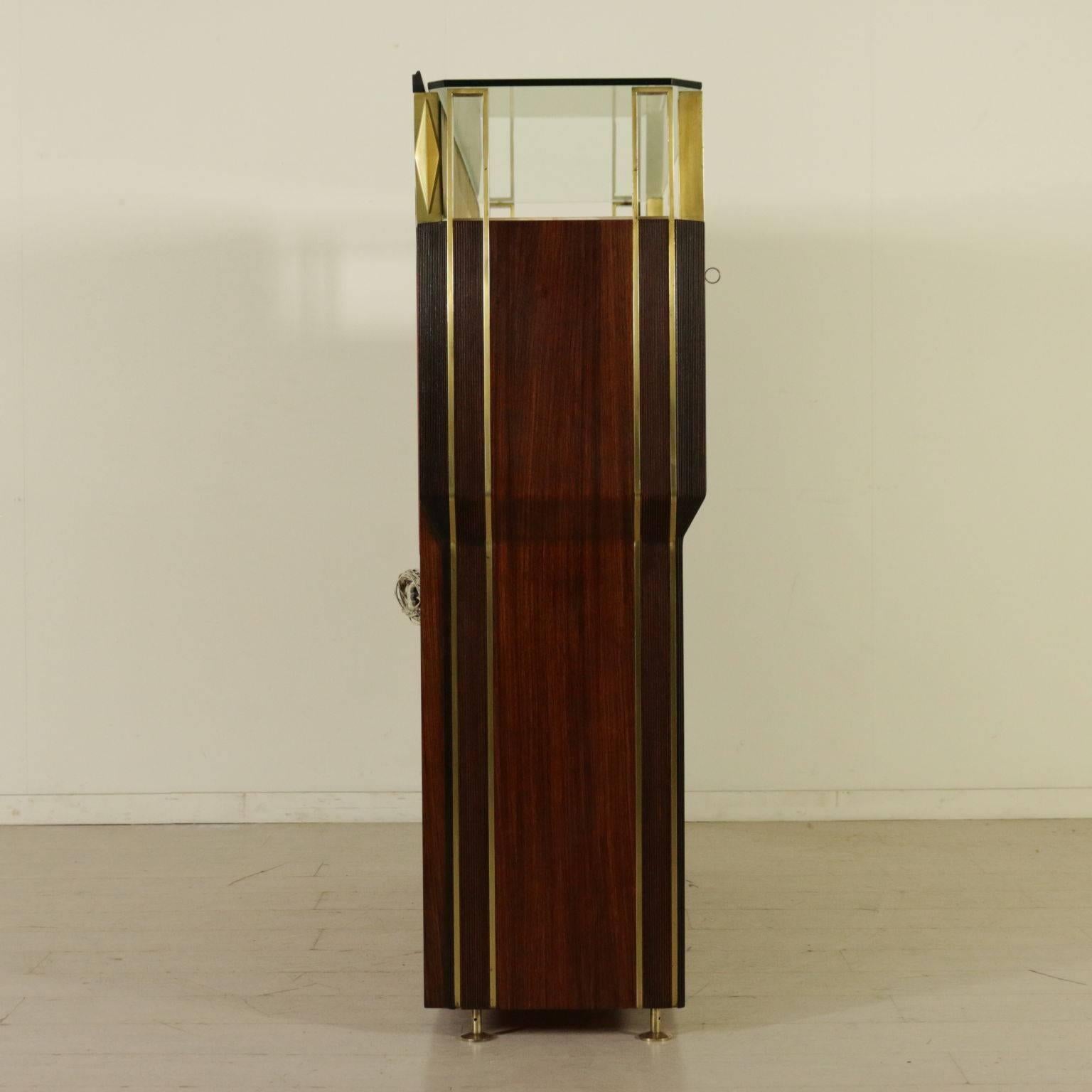 Bar Cabinet by Dassi Rosewood and Beech Veneered Wood Vintage, Italy, 1950s 4