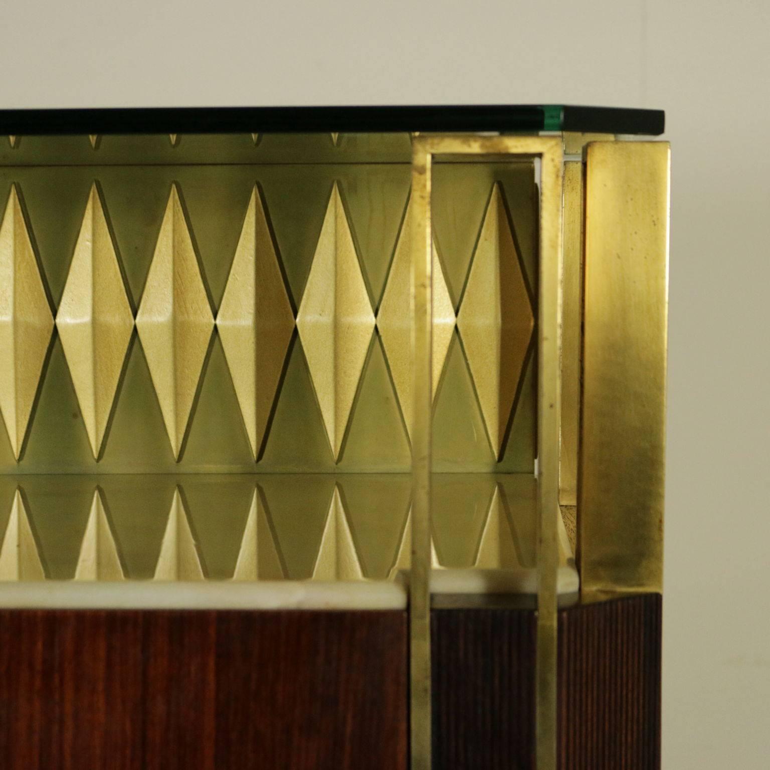 Bar Cabinet by Dassi Rosewood and Beech Veneered Wood Vintage, Italy, 1950s In Good Condition In Milano, IT