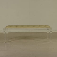 Bench Designed for Fabian Art Acrylic Leatherette Vintage Italy, 1980s