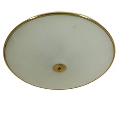 Ceiling Lamp in the Style of Pietro Chiesa Metal Brass Vintage, Italy, 1950s