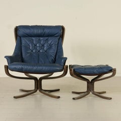Armchair Designed for Frau Stained Bentwood Leather Vintage, Italy, 1980s-1990s