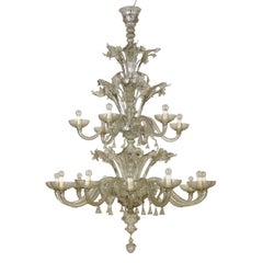 Big Ceiling Lamp Glass Manufactured in Murano Second Half of the 1900