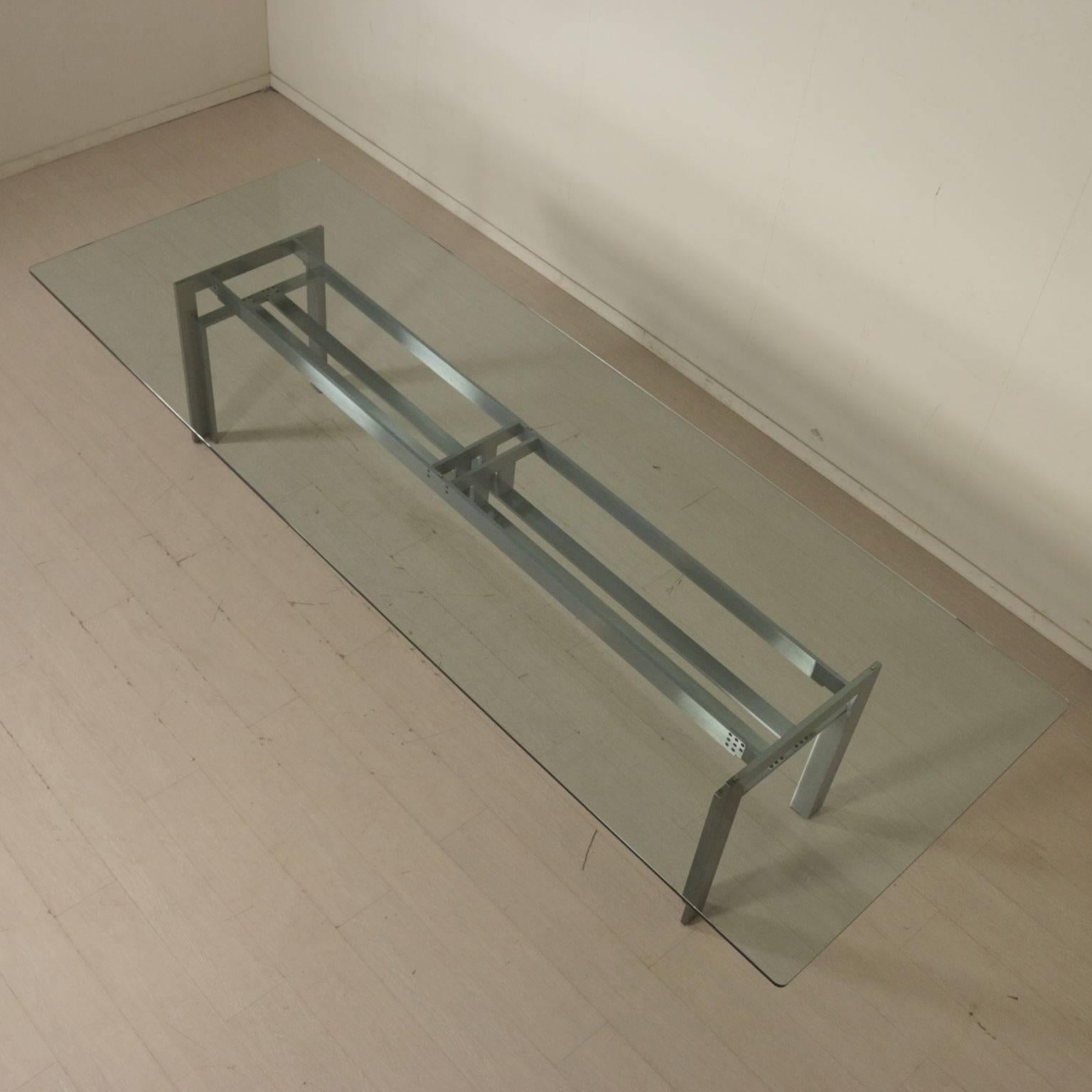 Doge Table by Carlo Scarpa for Simon Steel Brass Glass, Italy, 1970s-1980s 2