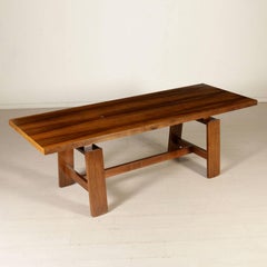 Table by Silvio Coppola for Bernini Walnut Veneer Vintage, Italy, 1960s-1970s