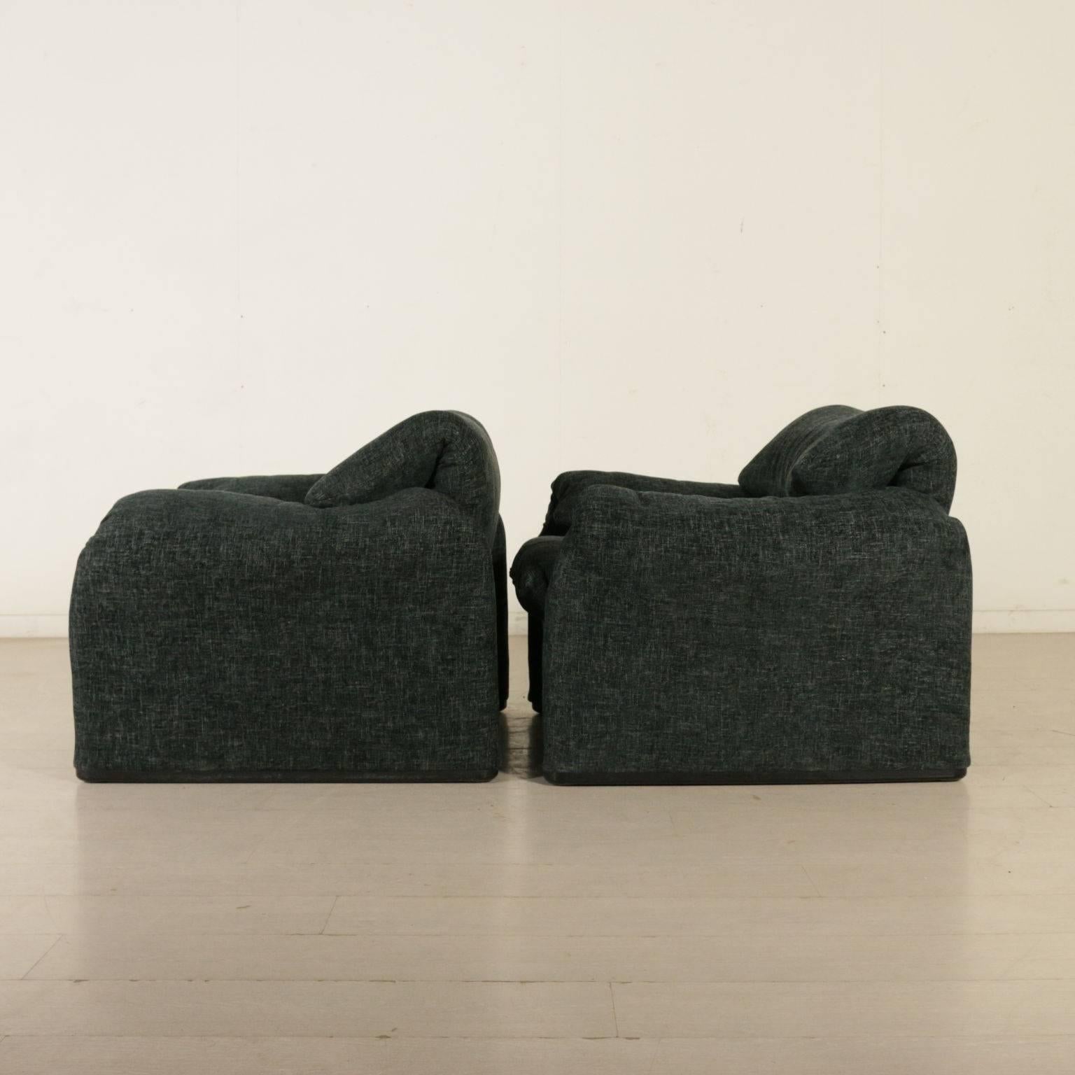 Pair of Armchairs Maralunga Designed for Cassina Vintage, Italy, 1970s-1980s 2