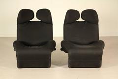 Pair of 'Wink' Armchairs by Toshiyuki Kita, Produced in Italy by Cassina, 1980s