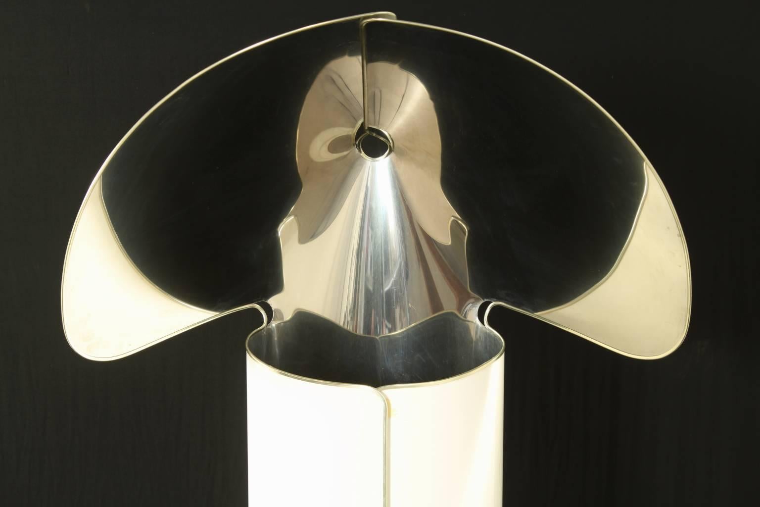 Floor Lamp 'Chiara' by Mario Bellini Enamelled Steel 1960s Produced by Flos  1