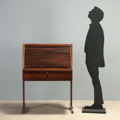Mid-Century Modern Writing Desk, Exotic Wood, Italy, 1960, Good Condition