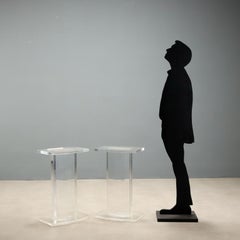 Coppia di colonne in Plexiglas Anni '80