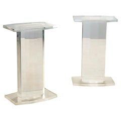 Coppia di colonne in Plexiglas Anni '80