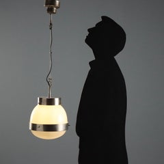 Sergio Mazza Delta Pendant Light, Brass & Glass, Mid-Century Modern