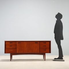 Mid-Century Modern Teak Sideboard, Italian Design, Restored, 1960s