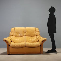 Ekornes Two-Seater Sofa from the 1980s, Leather