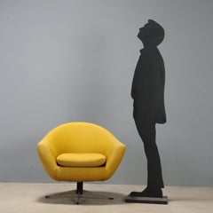 Paire de fauteuils pivotants de Carl Eric Klote pour Overman MFG, années 60, jaunes