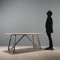 Vintage Table, 1970s, with a marble top
