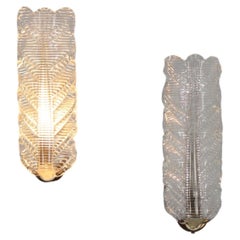 Lampade a Parete Anni '50 in Ottone e Vetro