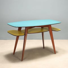 Escritorio de los años 50 con doble estante de Formica