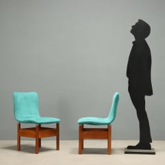 Six Chelsea Chairs by Vittorio Introini for Saporiti, 1970s, Tiffany blue