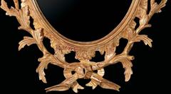 Pair of Small Chippendale Oval Mirrors in the manner of Thomas Chippendale