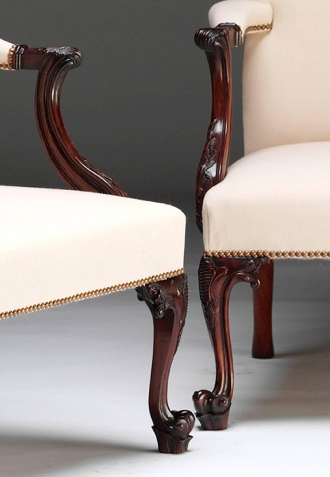 Tappezzeria Sedie Gainsborough in stile Chippendale in vendita
