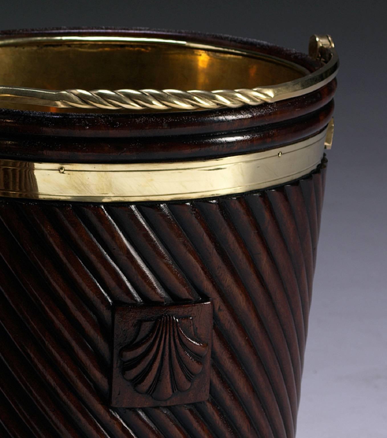 Hand-Crafted Irish Shell Peat Buckets For Sale