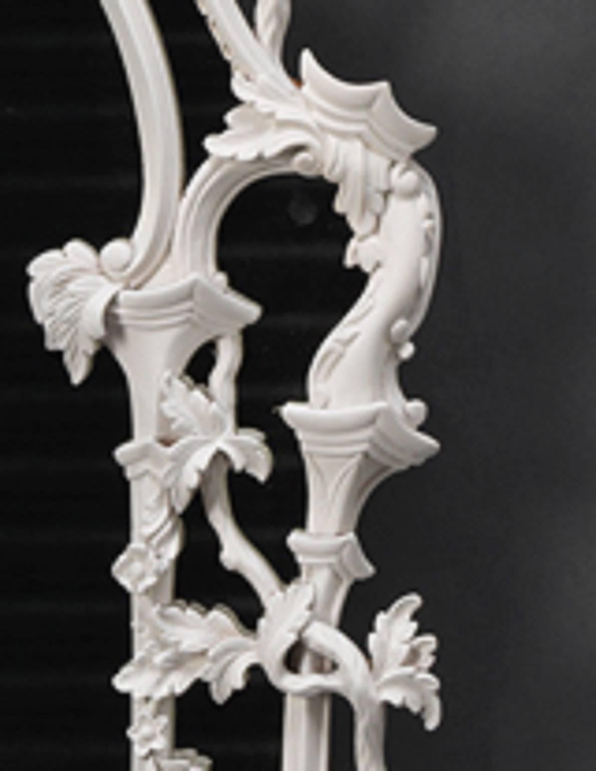 Hand-Carved Pair of Pagoda Pier Mirrors For Sale