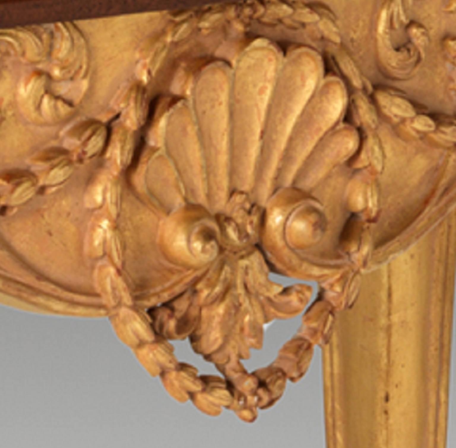 Adam Style Serpentine Console Table in the manner of Robert Adam For Sale
