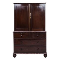 Anglo-Indian or British Colonial Rosewood Cupboard