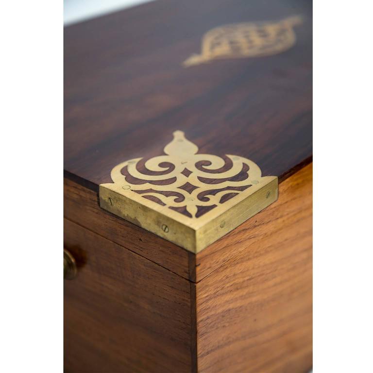 Anglo-Indian or British Colonial Teakwood Writing Box at 1stDibs